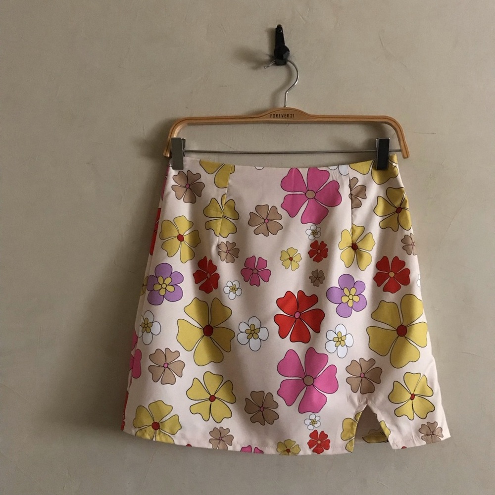 Flower Power Floral Mini Skirt